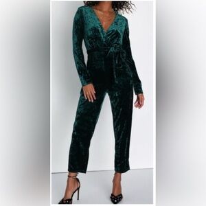 Lulu’s velvet jumpsuit